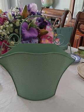 New Beautiful Mint Green Metal Wall Pocket